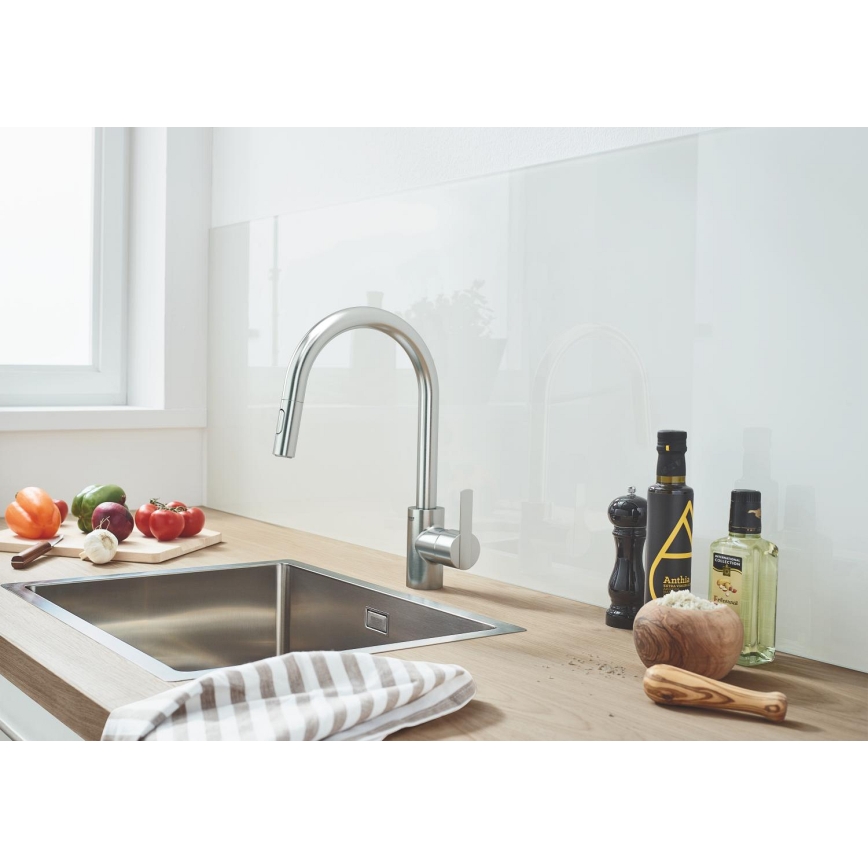 GROHE 31486DC1 - FEEL-keittiöhana, ruostumaton teräs