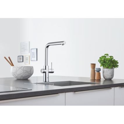 GROHE 31539000 - Keittiöhana BLUE HOME L-muotoinen juoksuputki kiiltävä kromi