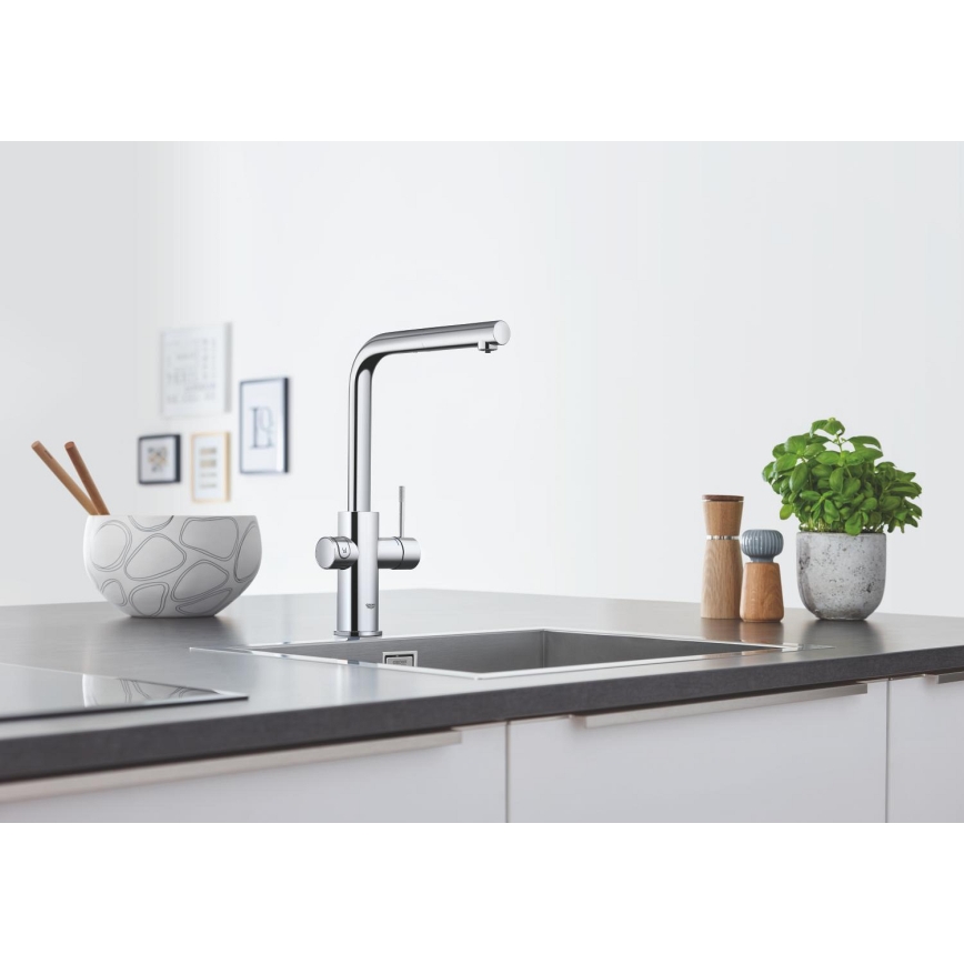 GROHE 31539000 - Keittiöhana BLUE HOME L-muotoinen juoksuputki kiiltävä kromi