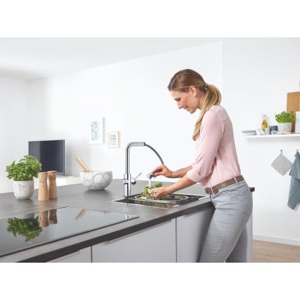 GROHE 31539000 - Keittiöhana BLUE HOME L-muotoinen juoksuputki kiiltävä kromi