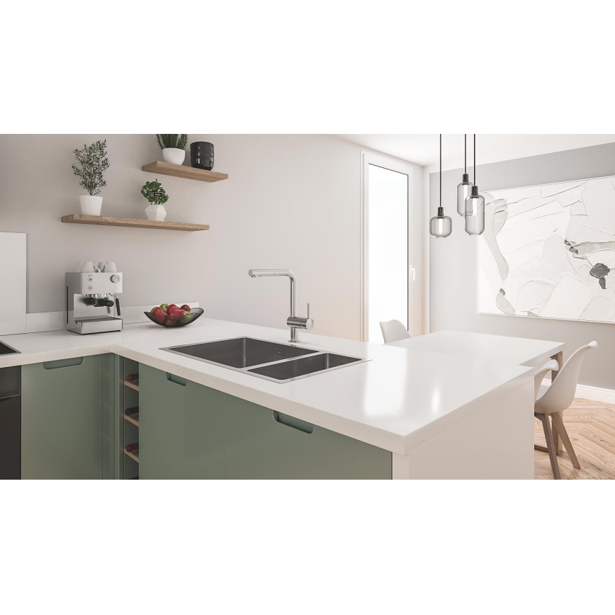 GROHE 31575SD1 - Keittiöallas K700U 760 × 450 mm, ruostumaton teräs