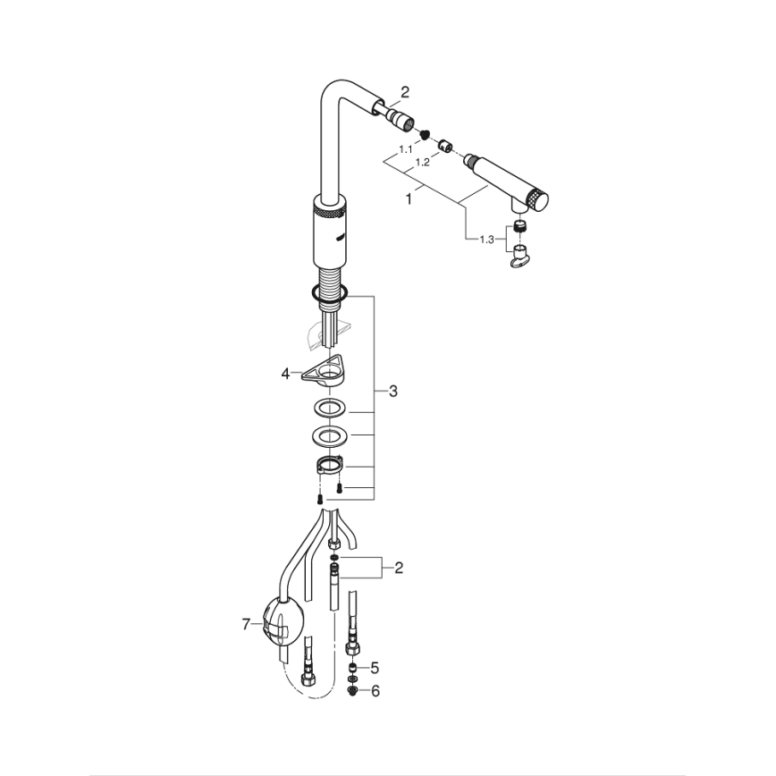 GROHE 31613DC0 - Keittiöhana A SmartControl, ruostumaton teräs