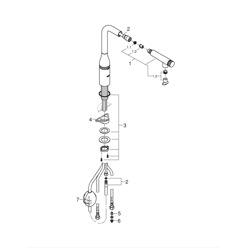 GROHE 31615000 - Keittiöhana ESSENCE SMARTCONTROL 366 mm, kiiltävä kromi