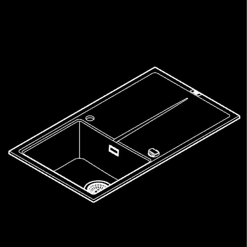 GROHE 31640AP0 - K400 komposiittiallas 860 × 500 mm musta