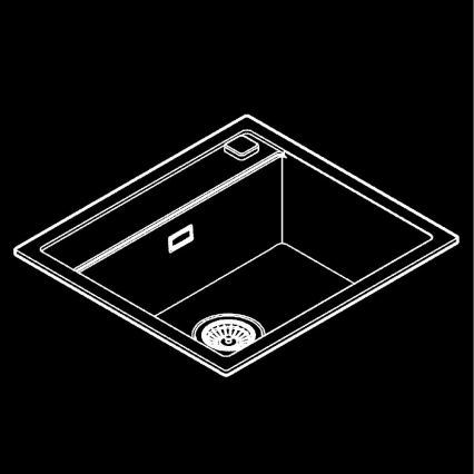 GROHE 31651AP0 - K700 komposiittiallas 560 × 510 mm musta