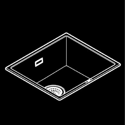 GROHE 31653AP0 - Komposiittiallas K700U 457 × 406 mm musta