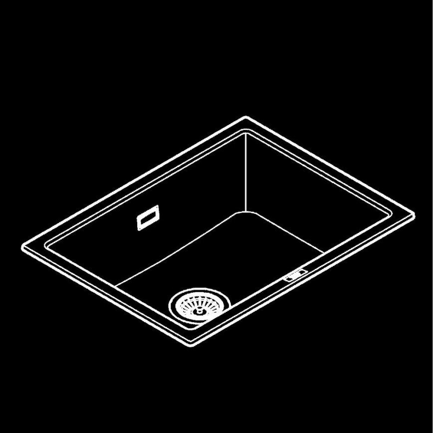 GROHE 31655AP0 - Komposiittiallas K700U 610 × 460 mm musta