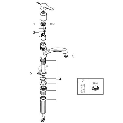 GROHE 31685000 - Keittiöhana STARTECO kiiltävä kromi