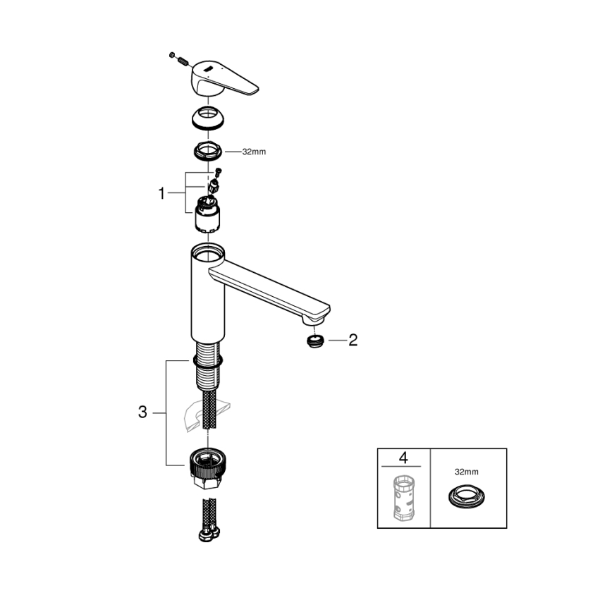 GROHE 31693000 - Keittiöhana BAUEDGE 193 mm kiiltävä kromi