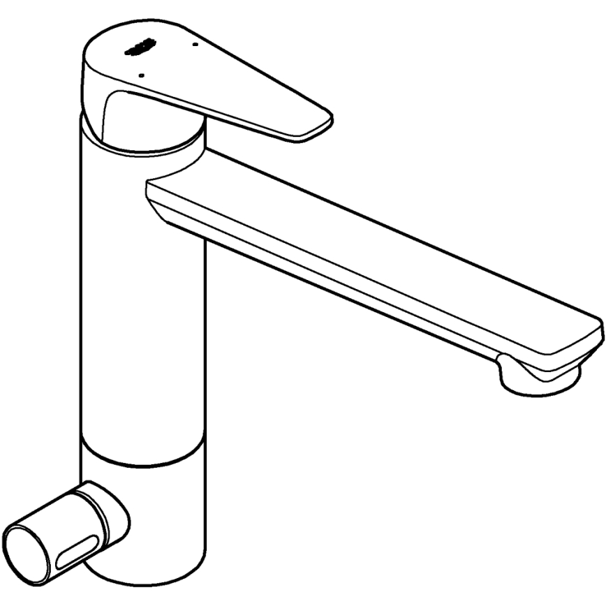 GROHE 31696000 - BAUEDGE-keittiöhana, kiiltävä kromi