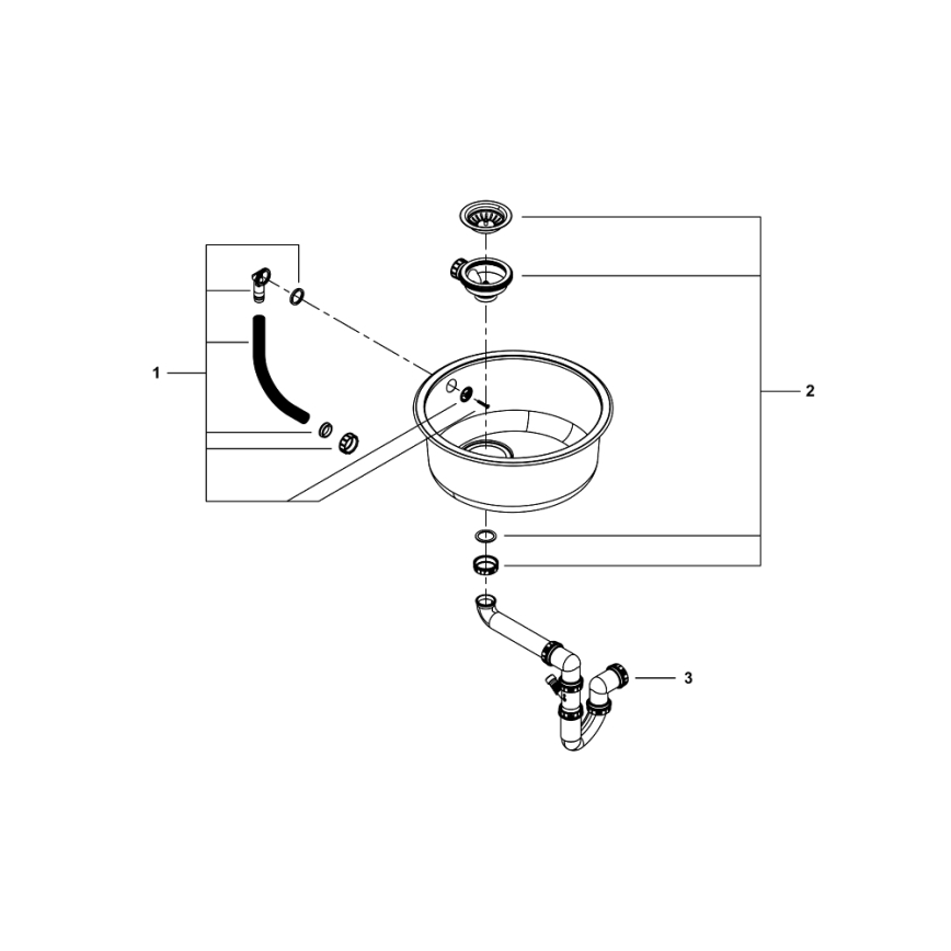 GROHE 31720SD0 - Keittiöallas K200 440 x 440 x 180 ruostumaton teräs