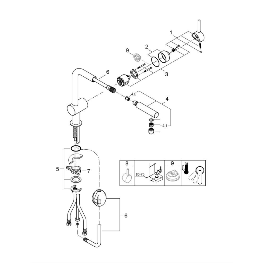 GROHE 32168DC0 - Keittiöhana A, ruostumaton teräs