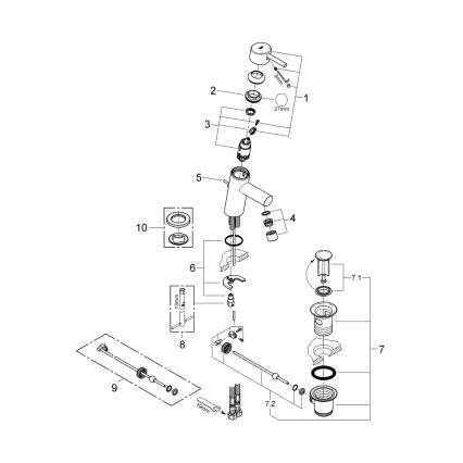 GROHE 32204001 - CONCETTO DN 15 pesuallashana, kiiltävä kromi