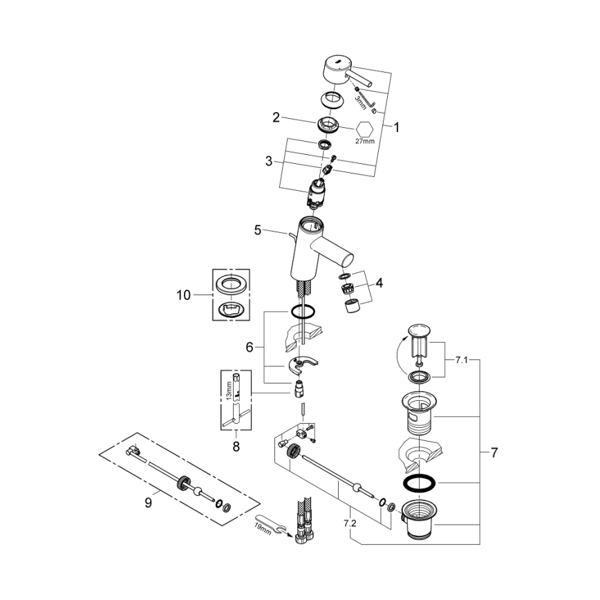 GROHE 32204001 - CONCETTO DN 15 pesuallashana, kiiltävä kromi