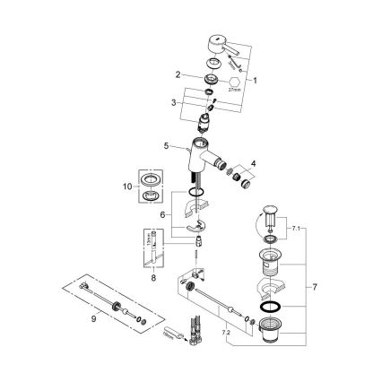 GROHE 32208001 - CONCETTO bidehana DN 15, kiiltävä kromi