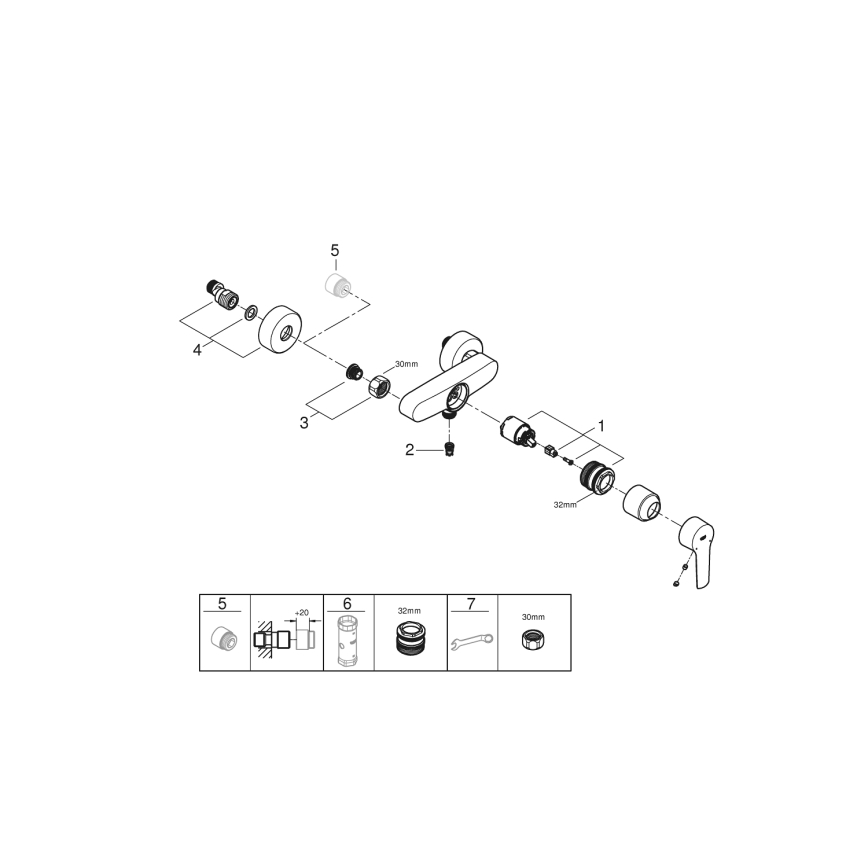 GROHE 322792432 - Suihkuhana START DN 15 musta