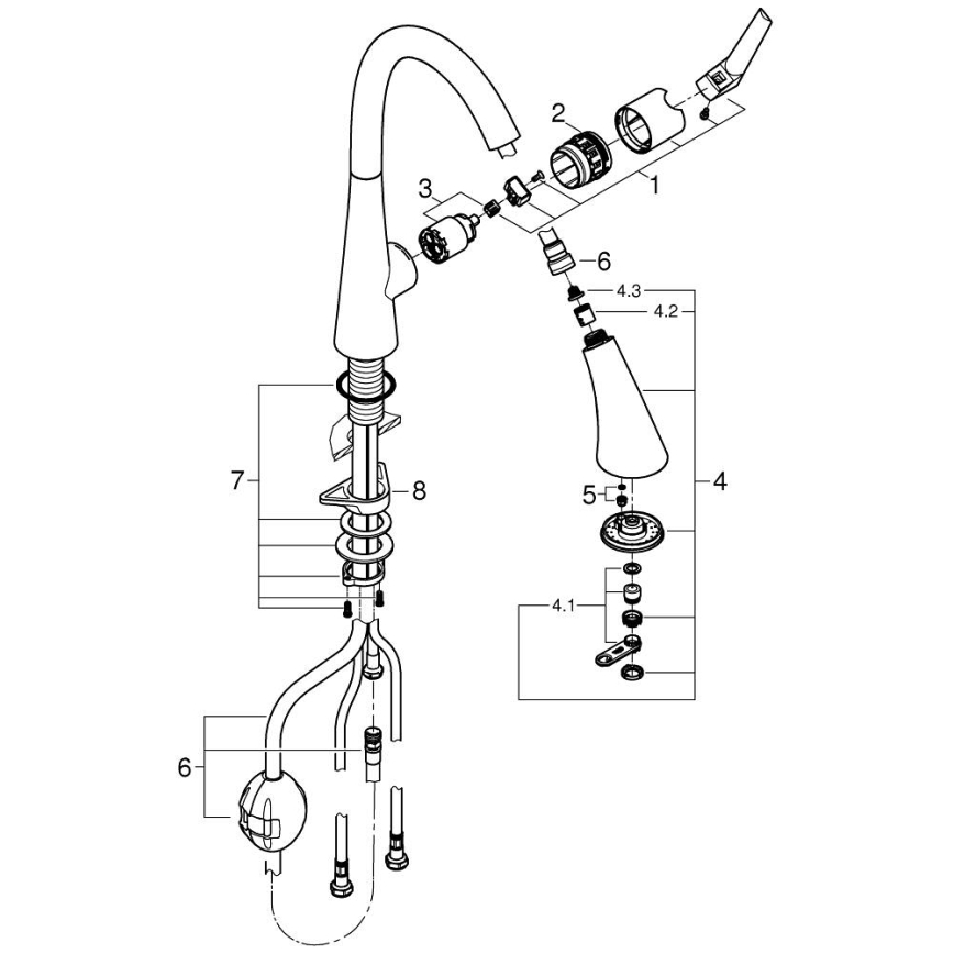 GROHE 32294DC2 - ZEDRA keittiöhana, ruostumaton teräs