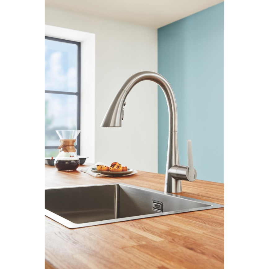 GROHE 32294DC2 - ZEDRA keittiöhana, ruostumaton teräs