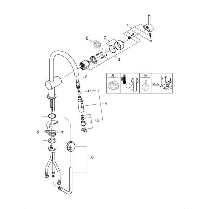 GROHE 32321GN2 - EUROCUBE-keittiöhana, kultainen