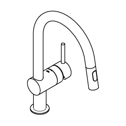 GROHE 32321GN2 - EUROCUBE-keittiöhana, kultainen
