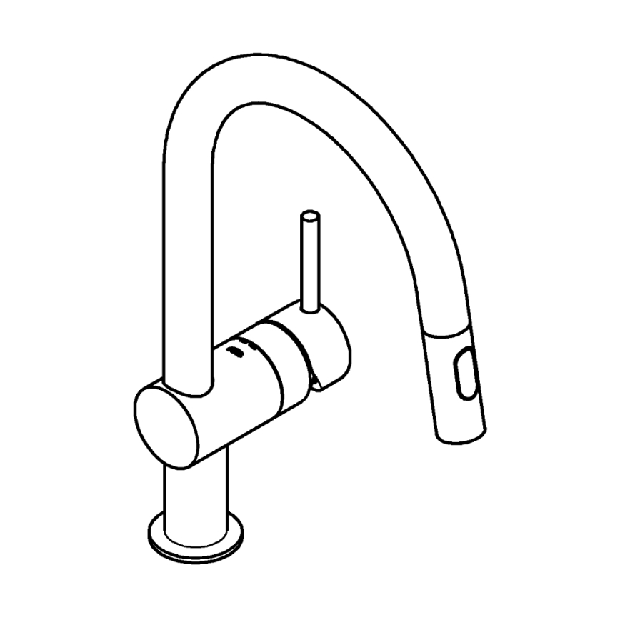 GROHE 32321GN2 - EUROCUBE-keittiöhana, kultainen