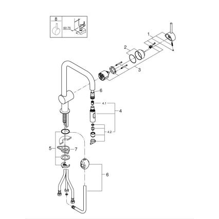 GROHE 32322002 - Keittiöhana A, kiiltävä kromi
