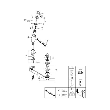 GROHE 32558000 - FEEL bidehana DN 15, kiiltävä kromi