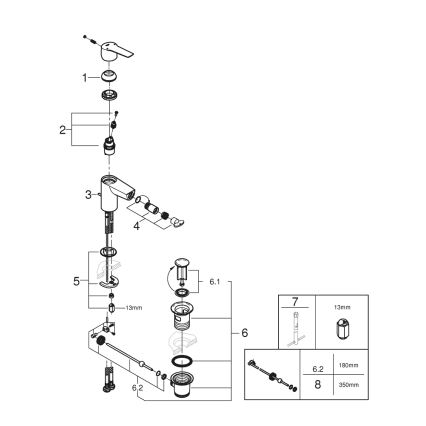 GROHE 32560002 - Bidet-sekoitin START koko S kiiltävä kromi