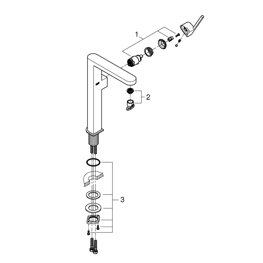 GROHE 32618003 - Pesuallashana PLUS XL kiiltävä kromi