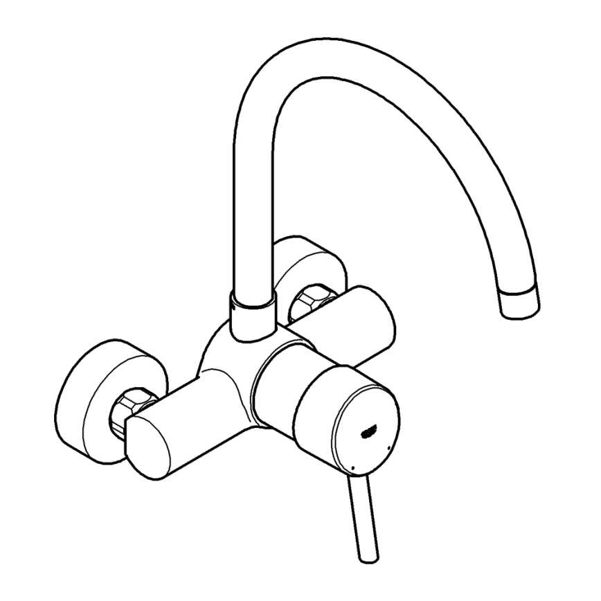 GROHE 32667001 - CONCETTO 280 mm keittiöhana, kiiltävä kromi