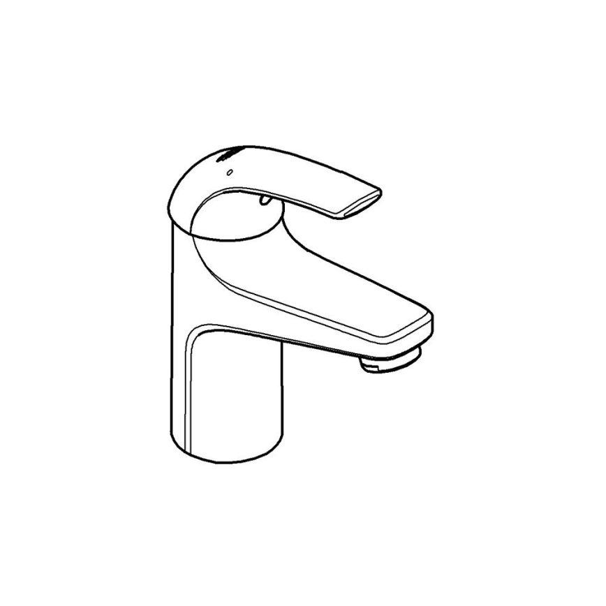 GROHE 32848000 - BAUCURVE-lavuaarihana, kiiltävä kromi