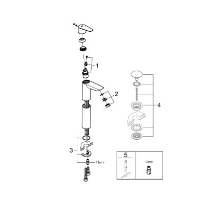GROHE 32860001 - BAUEDGE pesuallashana 304 mm, kiiltävä kromi