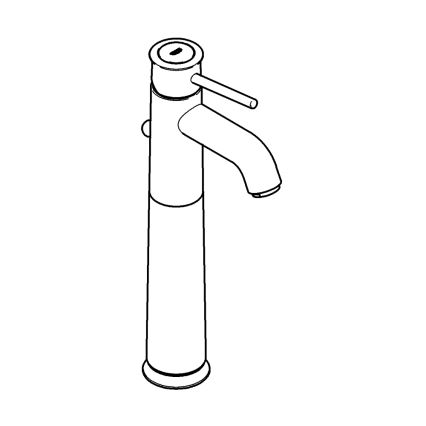 GROHE 32868000 - Pesuallashana BAUCLASSIC DN 15, kiiltävä kromi