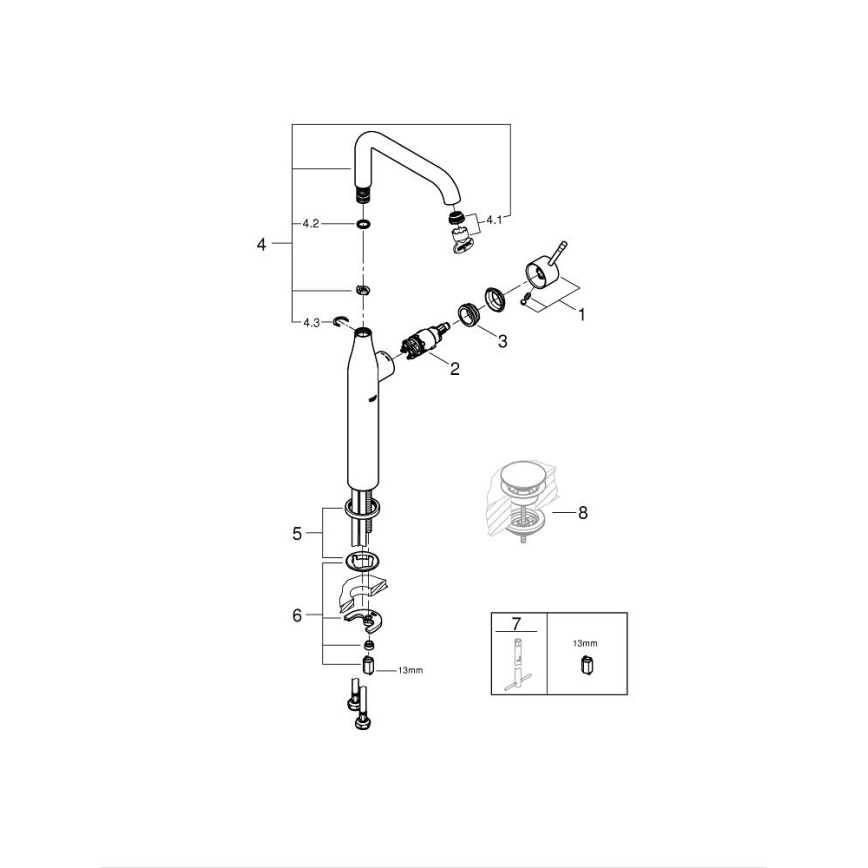 GROHE 32901DA1 - ESSENCE-allashana, pronssinvärinen