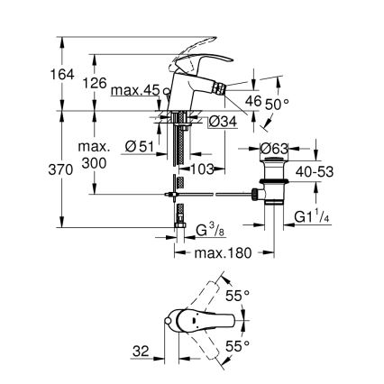 GROHE 32929002 - EUROSMART-bidet-sekoitin, koko S, kiiltävä kromi