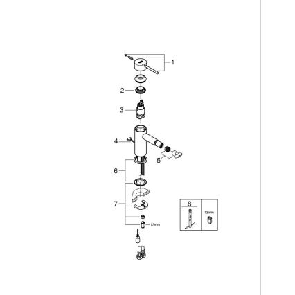 GROHE 32934001 - Bidehana ESSENCE DN 15 kiiltävä kromi