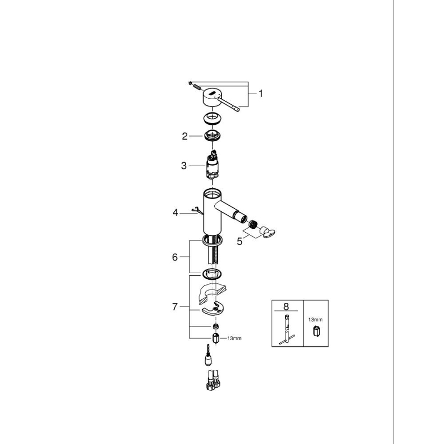 GROHE 32934001 - Bidehana ESSENCE DN 15 kiiltävä kromi