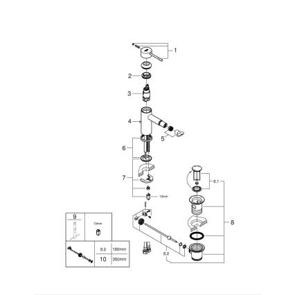 GROHE 32935DC1 - ESSENCE-bideehana, ruostumaton teräs
