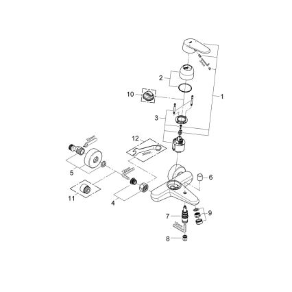 GROHE 33390002 - EURODISC COSMOPOLITAN ammehana DN 15 kiiltävä kromi