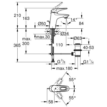 GROHE 33558LS3 - Pesuallashana EUROSTYLE koko S valkoinen