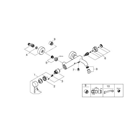 GROHE 33624DL1 - ESSENCE kylpyhana 193 mm pronssinvärinen