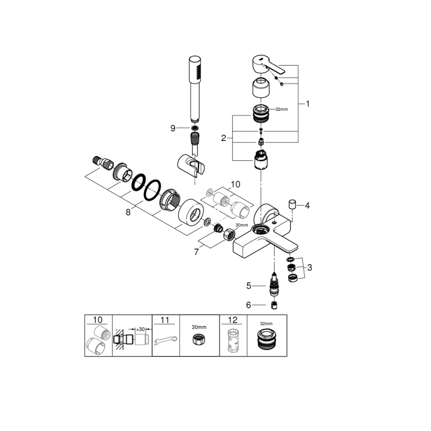 GROHE 33850001 - LINEARE ammehana DN 15 kiiltävä kromi