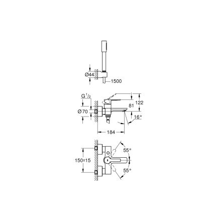 GROHE 33850001 - LINEARE ammehana DN 15 kiiltävä kromi