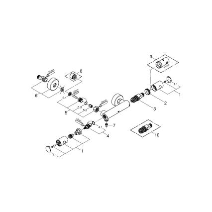 GROHE 34065AL2 - Termostaattinen suihkusekoitin GROHTHERM 1000 COSMOPOLITAN DN 15 grafiitti