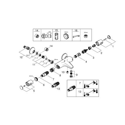 GROHE 34227002 - Termostaattinen ammehana PRECISION TREND DN 15 kiillotettu kromi