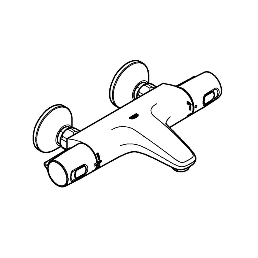 GROHE 34227002 - Termostaattinen ammehana PRECISION TREND DN 15 kiillotettu kromi