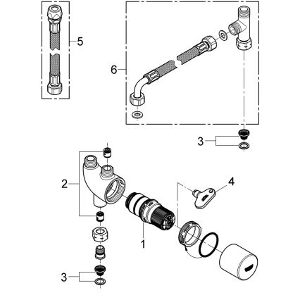 GROHE 34487000 - Termostaattinen suoja polttumiselta GROHTHERM MICRO kromi