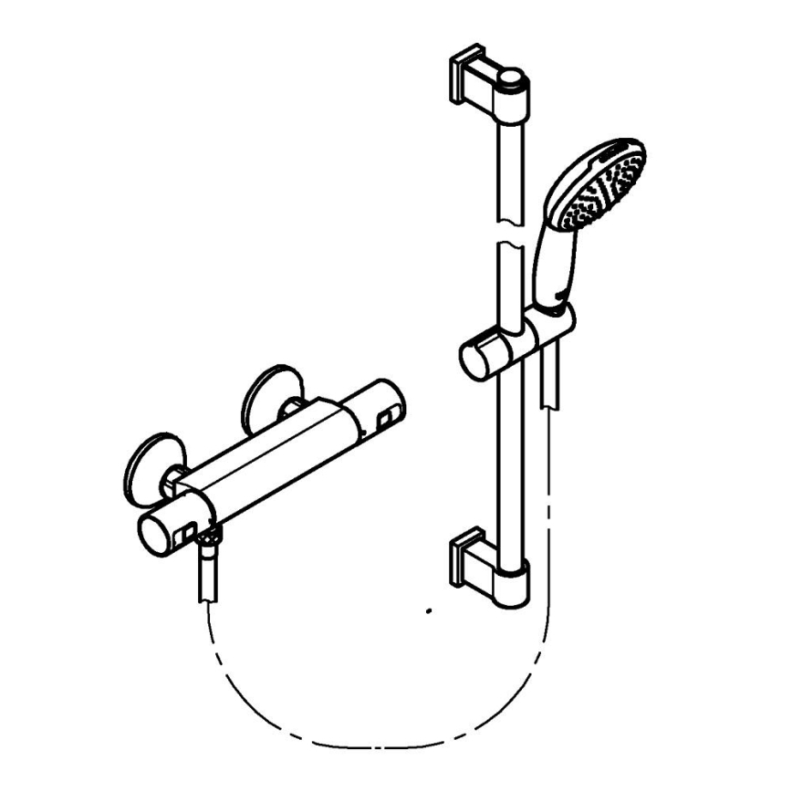 GROHE 34597001 - Termostaattinen suihkusekoitin PRECISION START DN 15, kromi