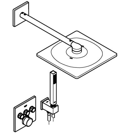 GROHE 34712000 - Suihkujärjestelmä SMARTCONTROL 310 × 310 mm kiiltävä kromi