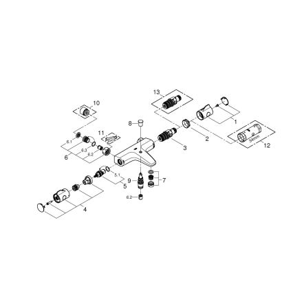 GROHE 34754000 - GROHTHERM 800 DN 15 termostaattinen ammehana, kiiltävä kromi